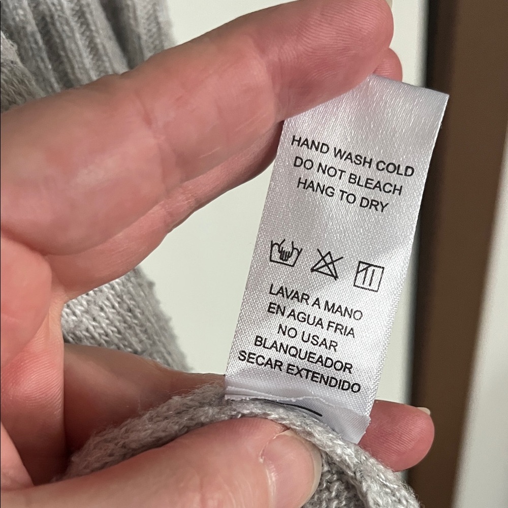 Doe & Rae Light Gray Open Cardigan - Picture 4 of 6